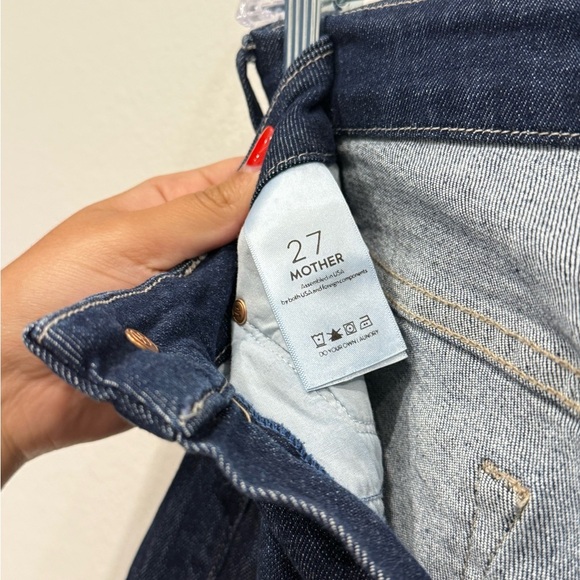 MOTHER Dark Blue Jeans with Lace Detail - Picture 5 of 5